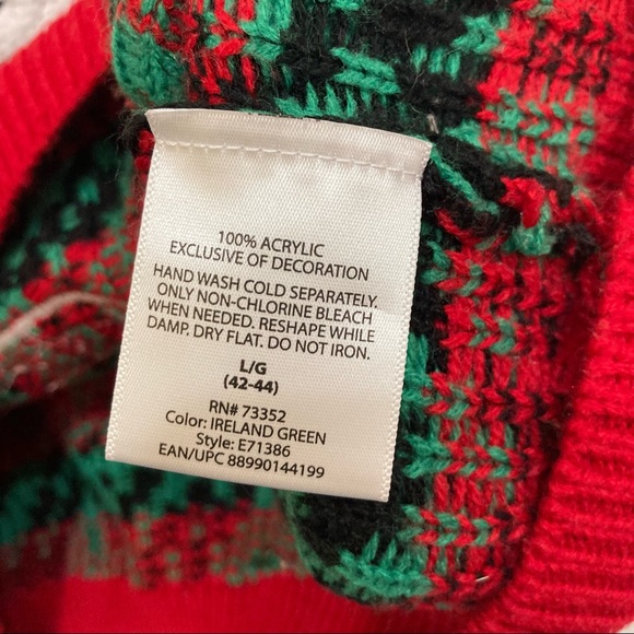 Ugly Christmas Sweater Llama Sunglasses Large Jolly sweaters knit red/green - Picture 5 of 5